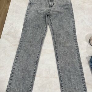 AG Adriano Goldschmied Women's Gray Straight Leg Jeans